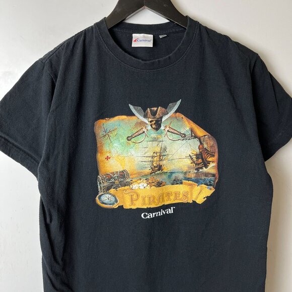 Pirates Carnival T Shirt Small S Adult Black Graphic Tee - Picture 10 of 14